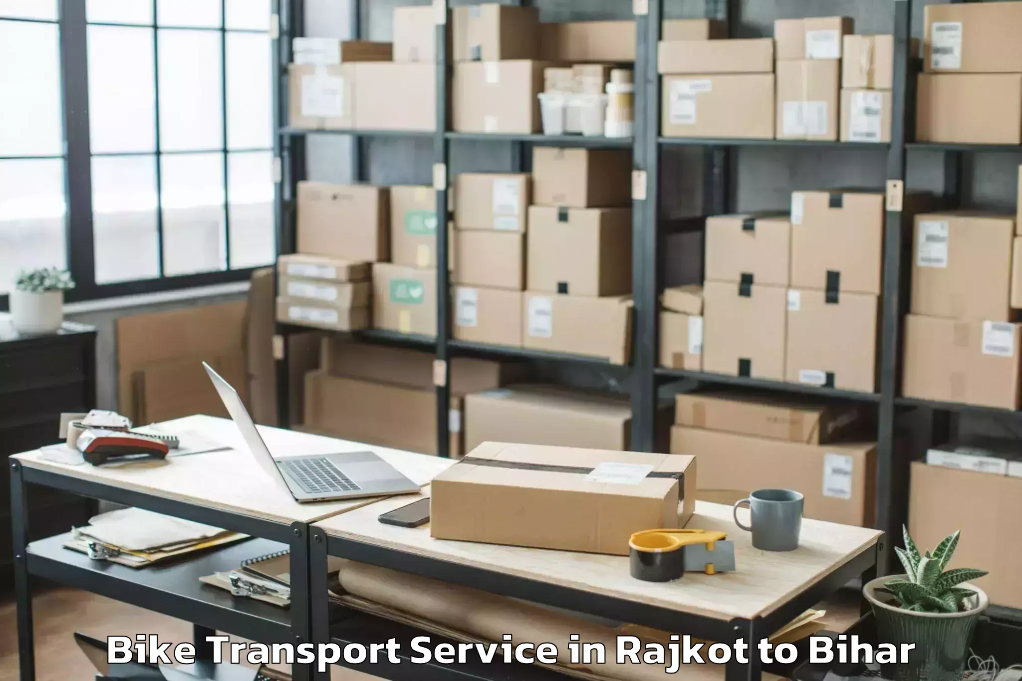 Professional Rajkot to Barhiya Bike Transport